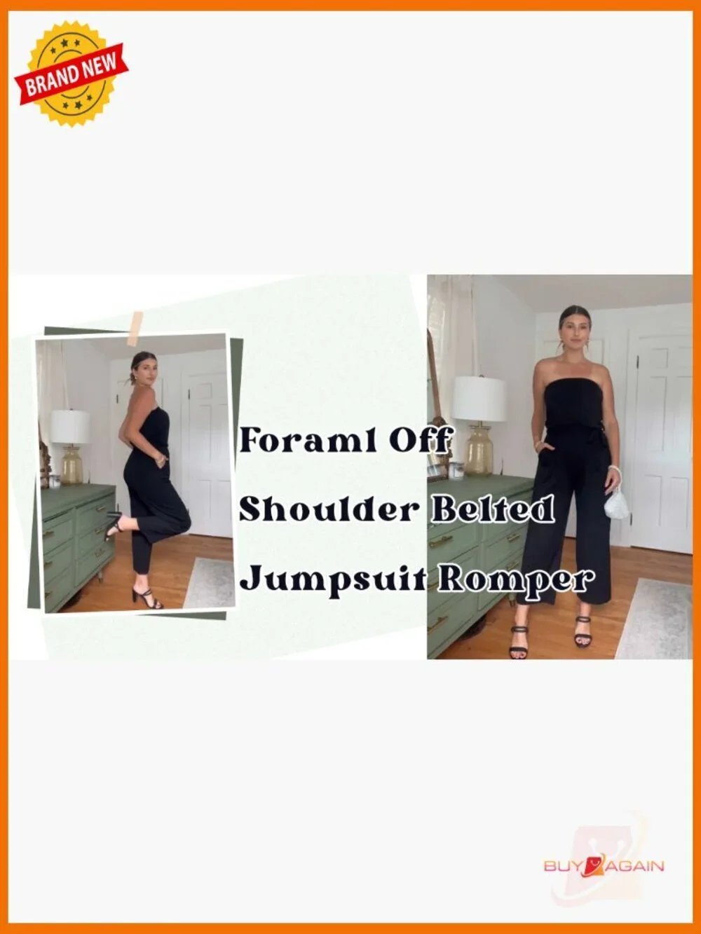 Off Shoulder Strapless Wide Leg Jumpsuit Romper Casual Solid